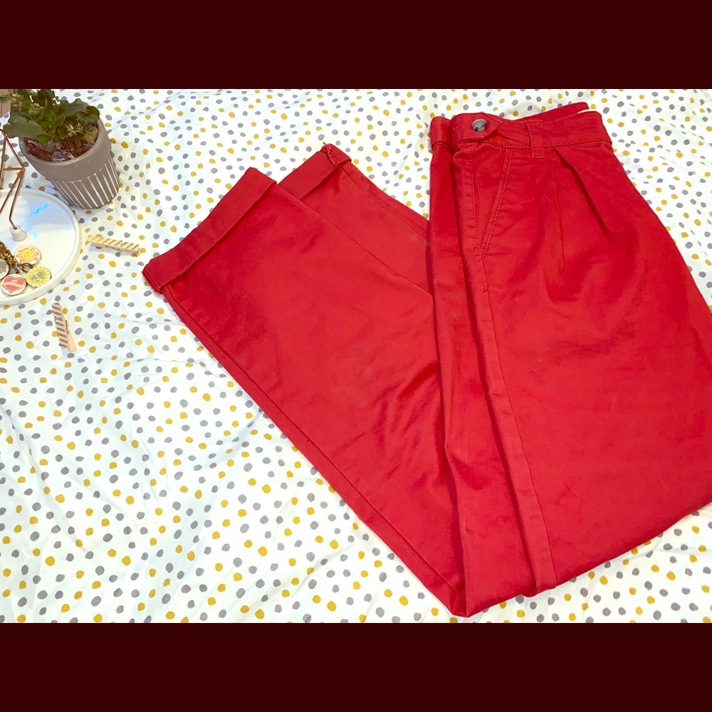 Never worn pair of red trousers from COTTON ON